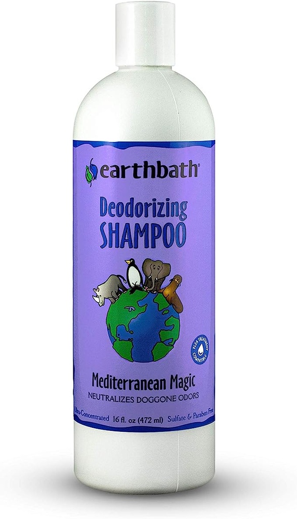 Earthbath Deodorizing Shampoo Mediterranean Magic Rosemary Neutralizes Doggone Odors 16oz