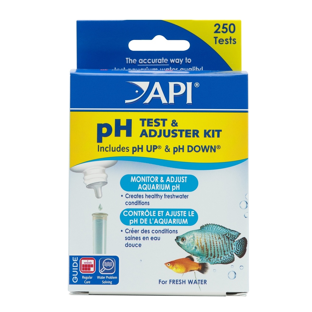 API pH Test 6-7.6 Range 250 Count & Adjuster Combo Kit for Freshwater Aquarium
