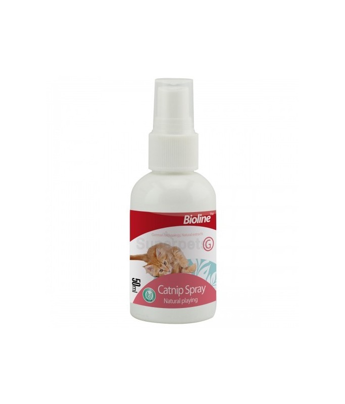 Bioline Catnip Spray Natural Catnip Spray for Cats WhiteMaroon 50ml
