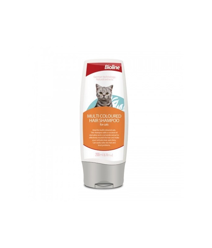 Bioline Multi Coloured Hair Shampoo for Cats 200ml