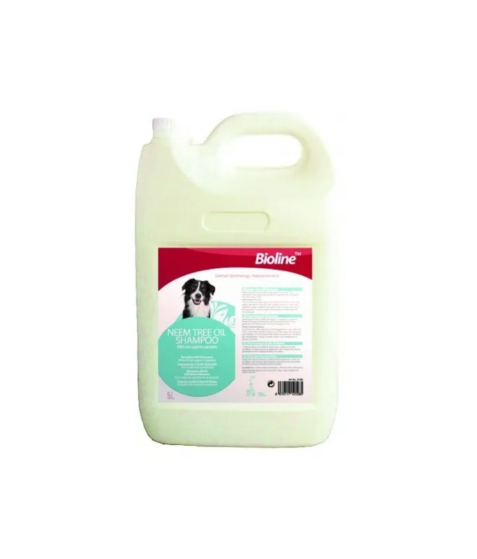 Bioline Neem Tree Oil Dog Shampoo for Dogs  5L