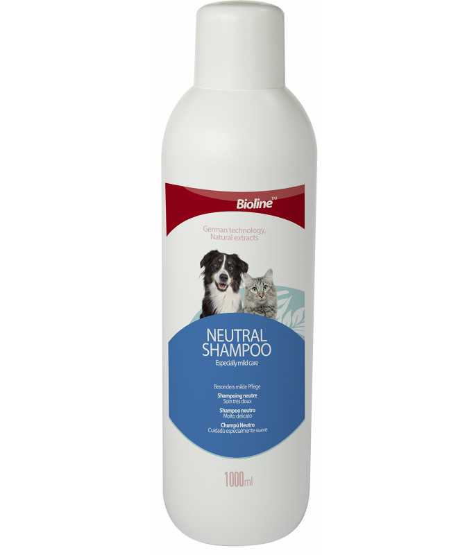 Bioline Neutral Pet Shampoo Dog Shampoo Mild No Fragrance & with Multivitamins for Sensitive & Itchy Skins 1L 