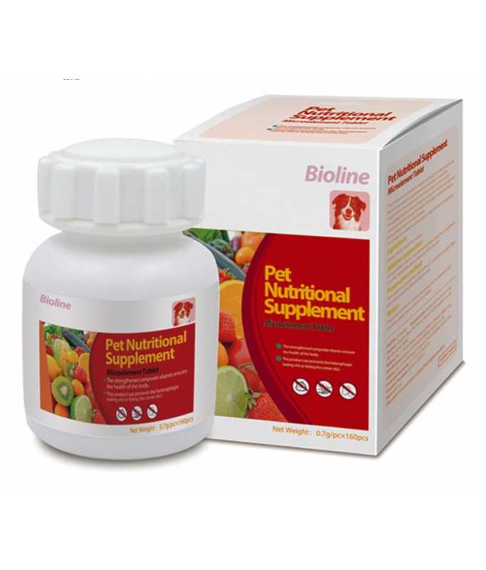Bioline Pet Nutritional Supplement Microelement Tablets for Dogs 160pcs