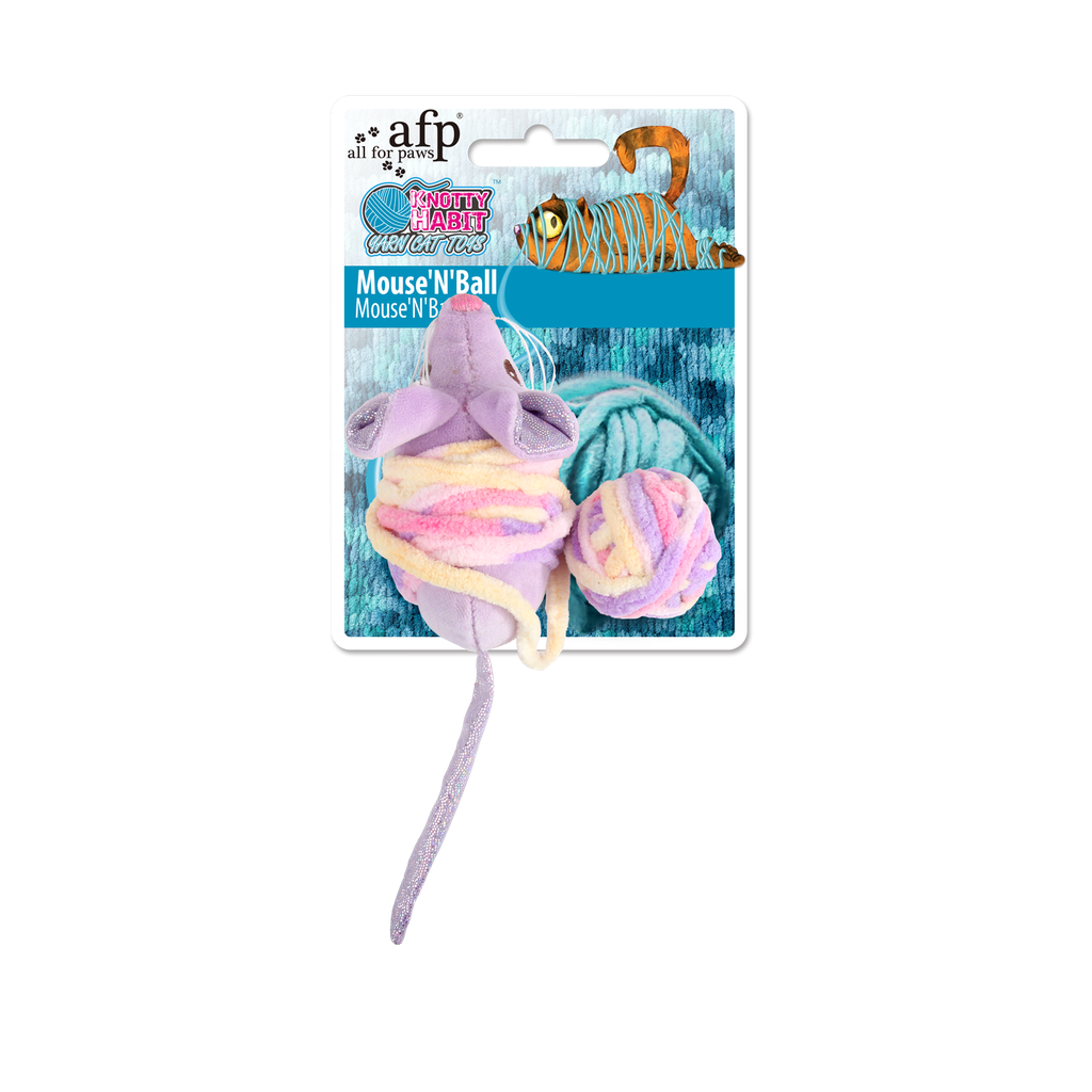 afp-All for Paws Knotty Habit Mouse and Ball