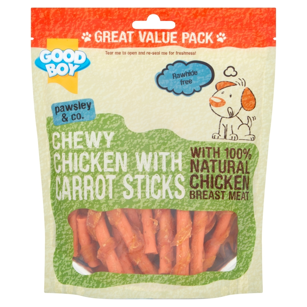 Amitage Good Boy Chewy Chicken Carrot Stick Dog Treat 320gm