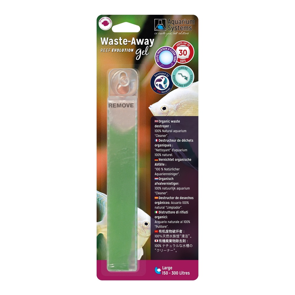 Aquarium Systems Waste-Away Gel Freshwater Single Pack Large 6W 150/300L