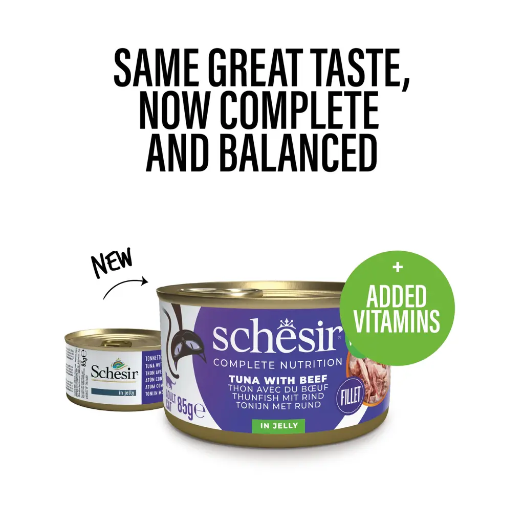 Schesir Jelly Tuna With Beef Fillets Can 85gm