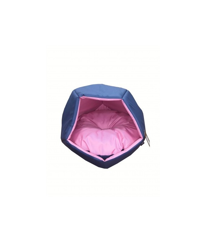 Empets Cubby House With Cushion Pink & Blue 60x60x44cm