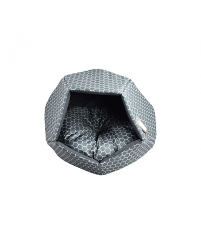 Empets Cubby House With Cushion Modern Printed Black & White 60x60x44cm