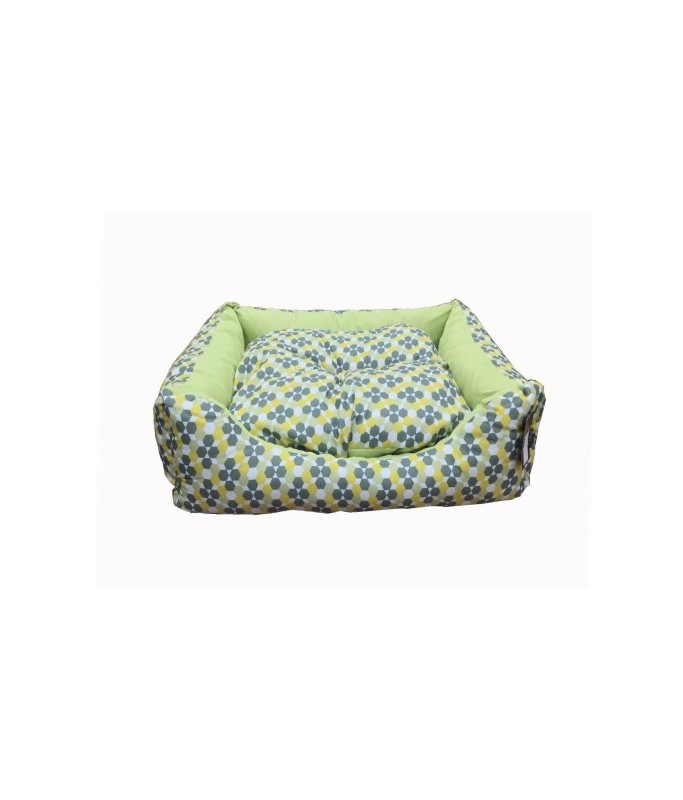 Empets Couch Bed, 65 cm Size, Green/Yellow