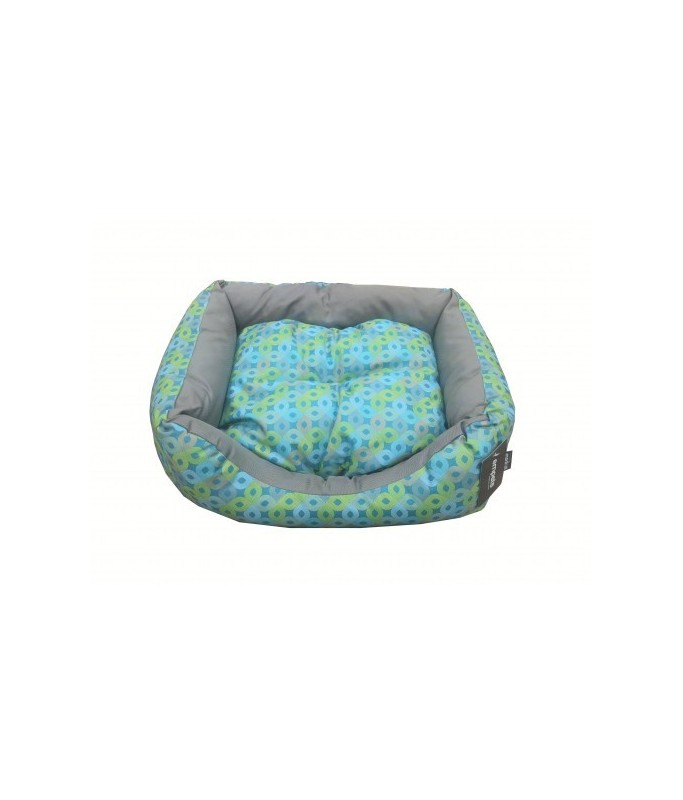 Empets Couch Bed Modern Printed Green & Light Blue 65x50x18cm