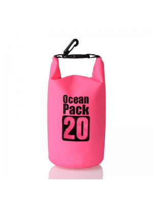 [FS15M005-J20L-PNK] Ocean Pack Waterproof Dry Bag 20 L Outdoor Monsoon Rain Boating Wading Swimming Rafting Canoeing Sailing Fishing Camping Pink
