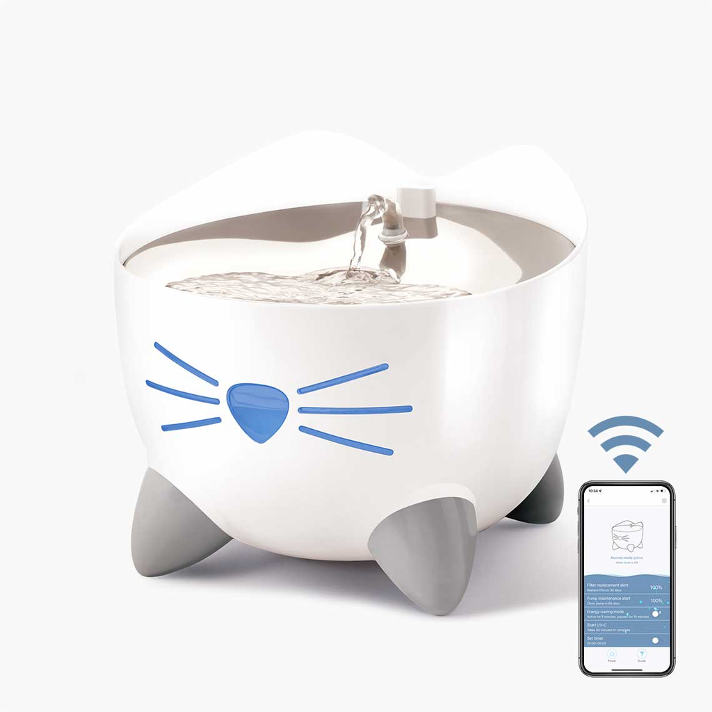 Catit PIXI Smart Cat Drinking Water Fountain with UVC Clarifier White 2L