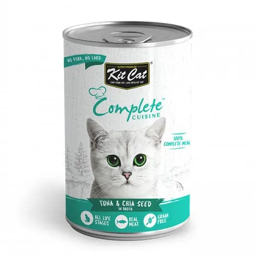 Kit Cat Complete Cuisine Wet Cat Food Tuna And Chia Seed In Broth 150gm