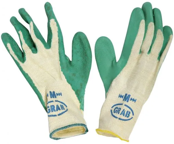 [L11220] Per4mer Rubber Coated Gloves 1Pair - Green/White