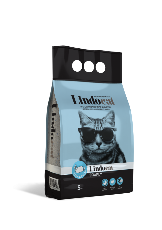 Lindocat White Bentonite Soaply Clumping Litters 5L 