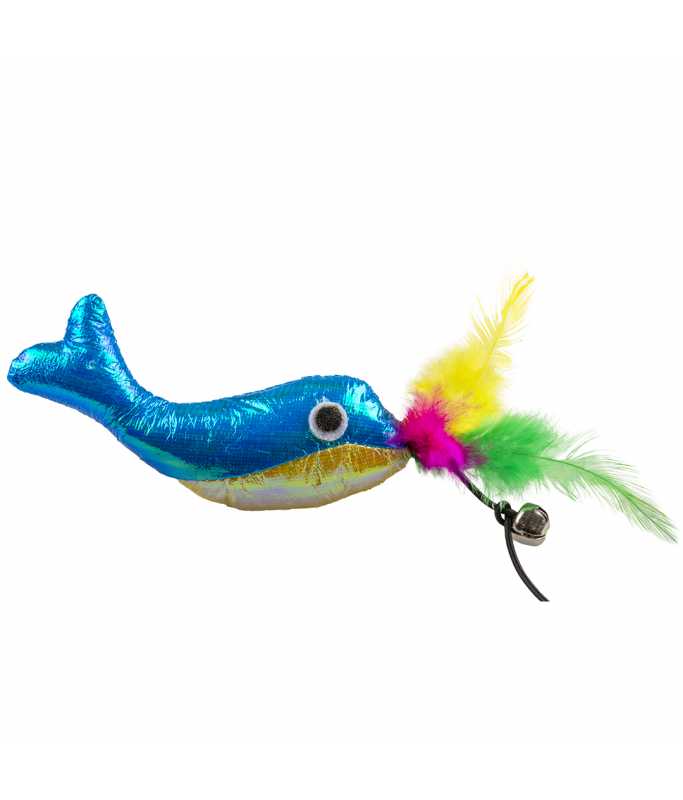 Duvo+ Blinky Whale With Elastic Blue 16.5x7x2cm