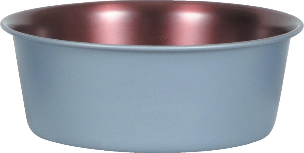 Zolux Stainless Steel Non-Slip Dog Bowl, 2.7 Liter Capacity, Multicolor