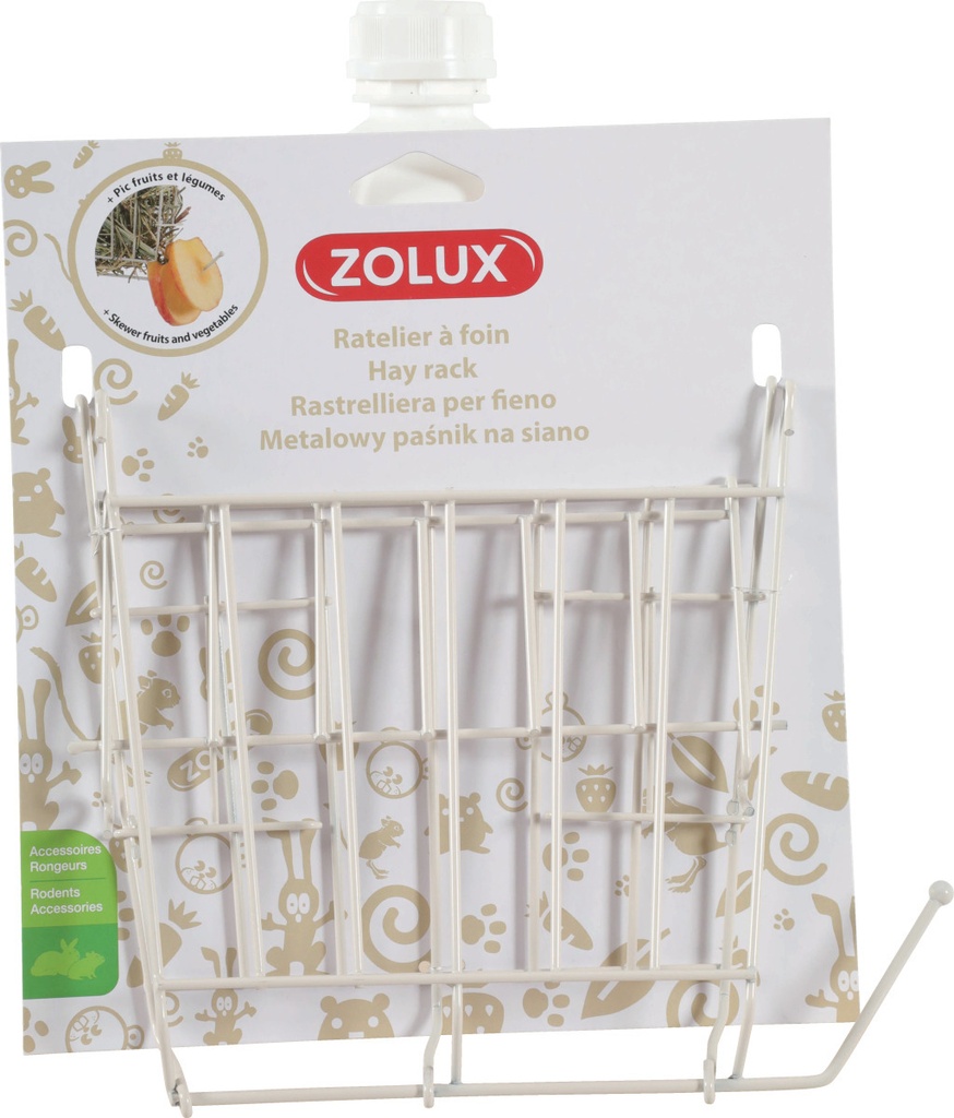 Zolux - ZO-206870 Metal Hay Rack for Rodents 20 x 6 x 18 cm Beige