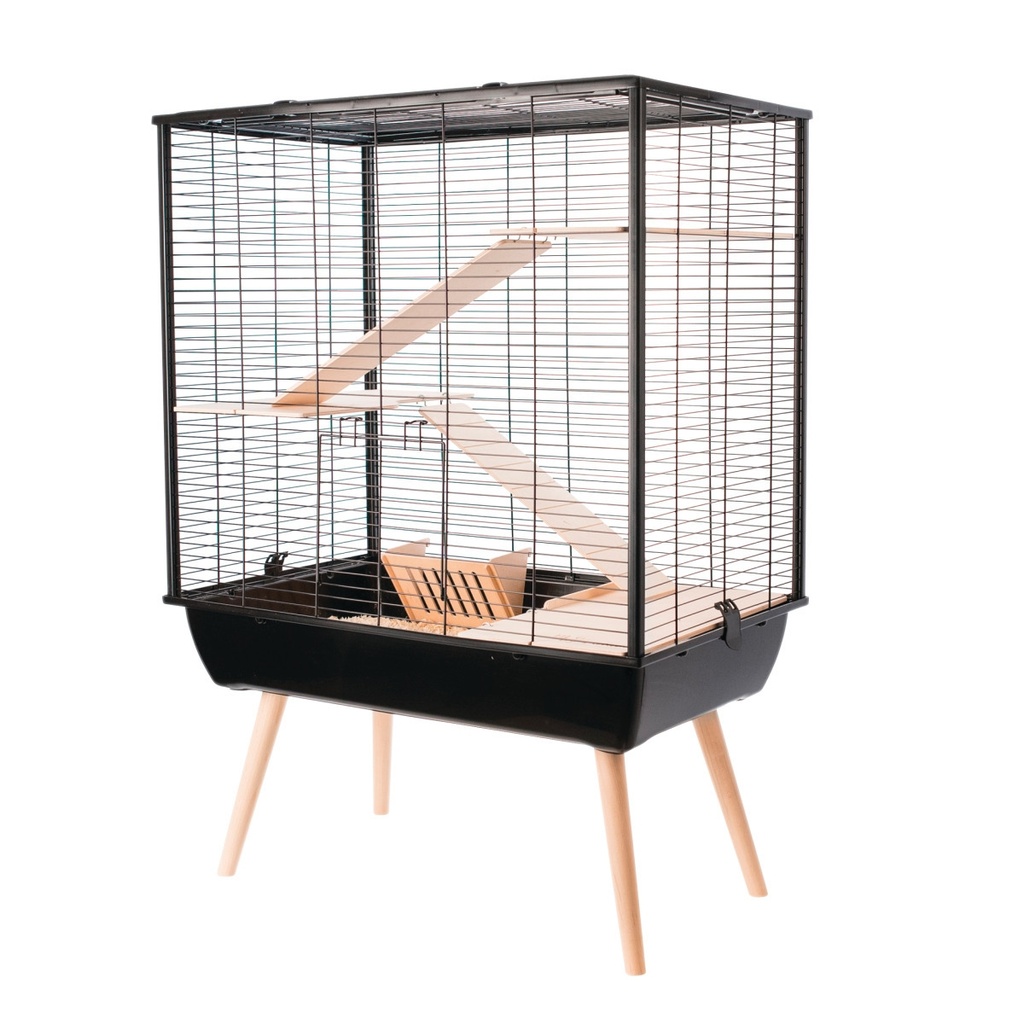 Zolux Neo Cosy Large Rodent Cage L 77.5 x D 47.5 x H 109 cm Black