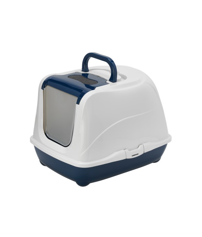 Moderna Flip Cat Large Closed Toilet Litter Box Royal Blue Colour