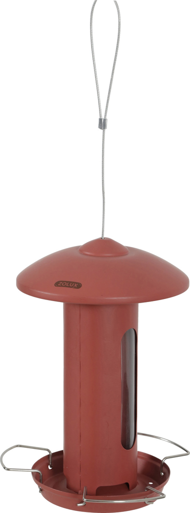 Zolux Solo Bird Feeder Red Terra Metal 180x90x420mm