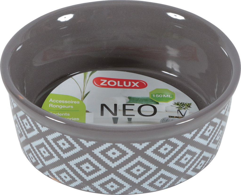 Zolux 206681 Stoneware Bowl 150 ml Grey