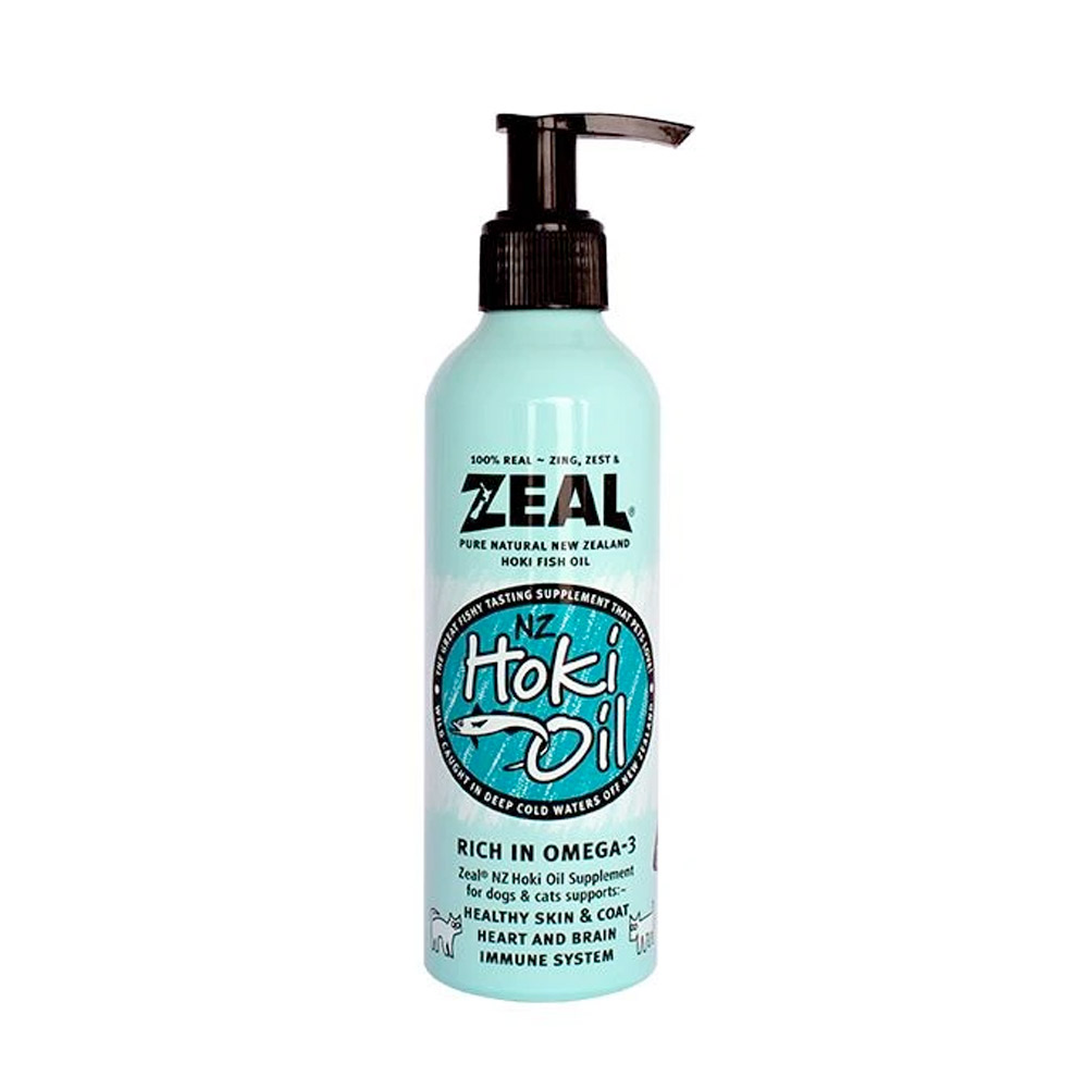 Zeal Natural New Zealand Hoki Fish Rich Oil Supplement for Cats & Dogs 225ml
