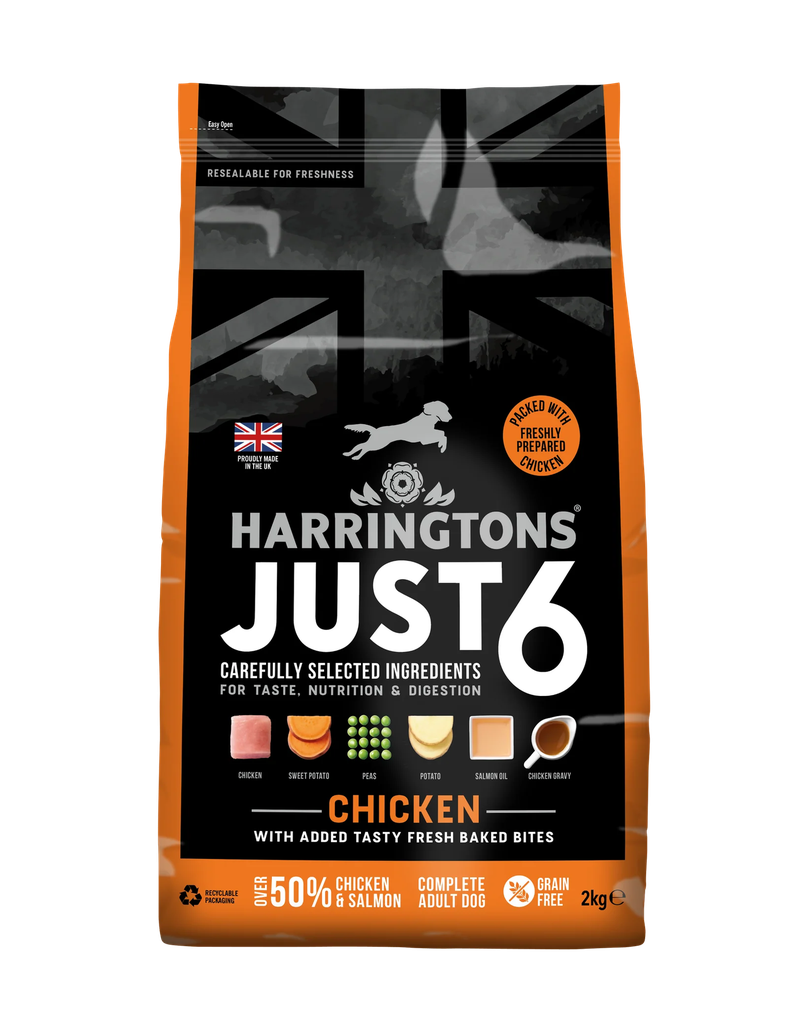 Harringtons Just 6 Chicken Grain Free Dry Dog Food 2kg