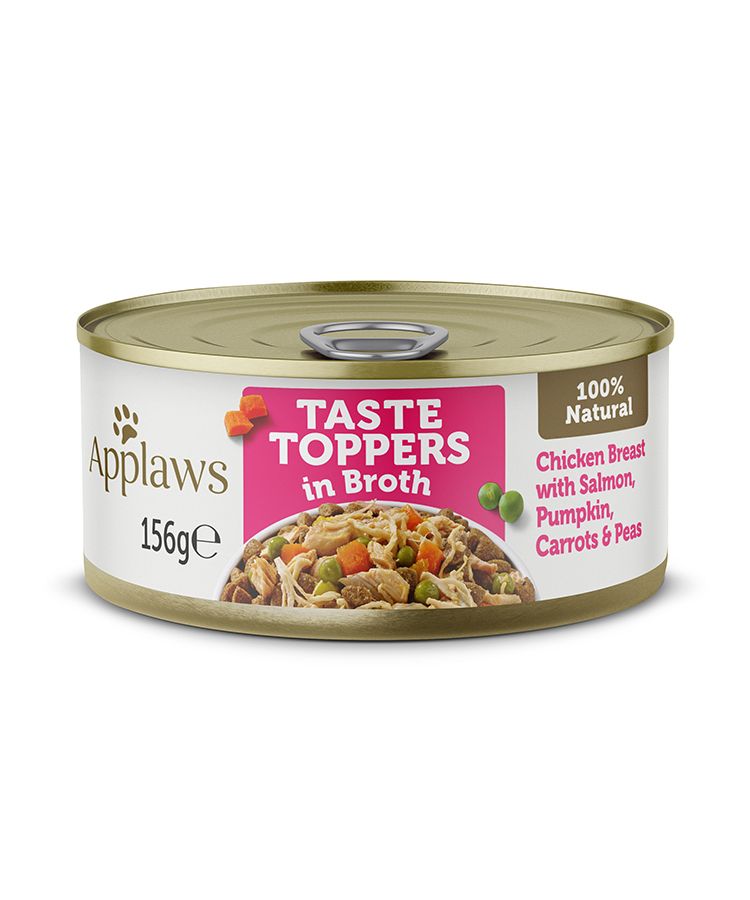 Applaws Topper in Broth Chicken Salmon Dog Tin 156gm