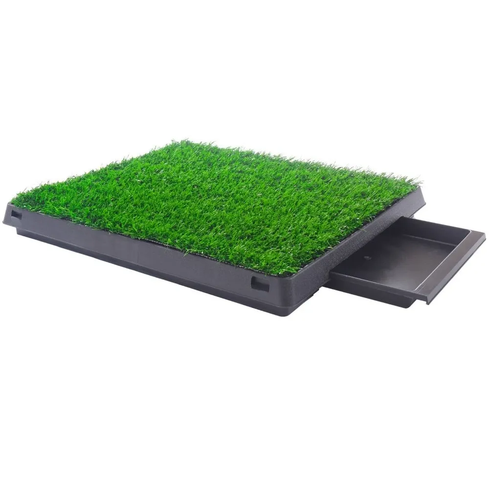 [6953182739708] M-PETS Grass Mat Training Pad with Tray