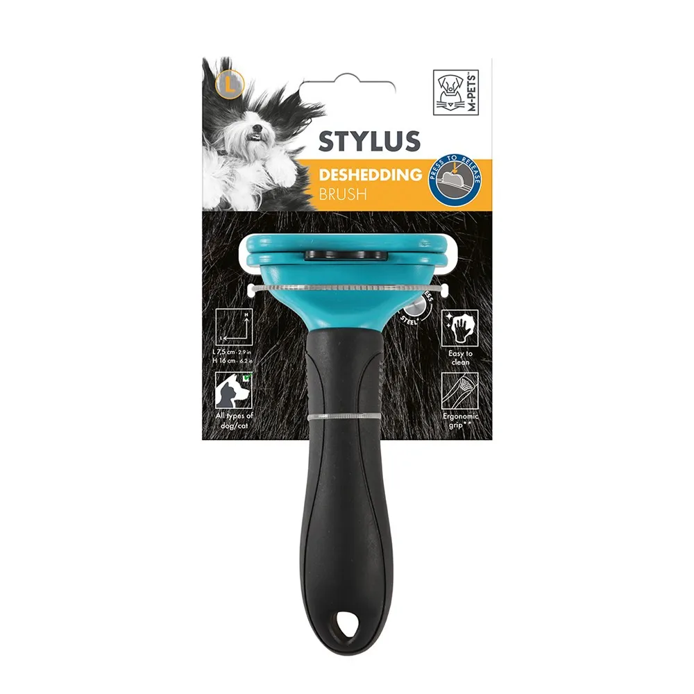 [6953182738497] M-PETS Stylus Deshedding Brush Large