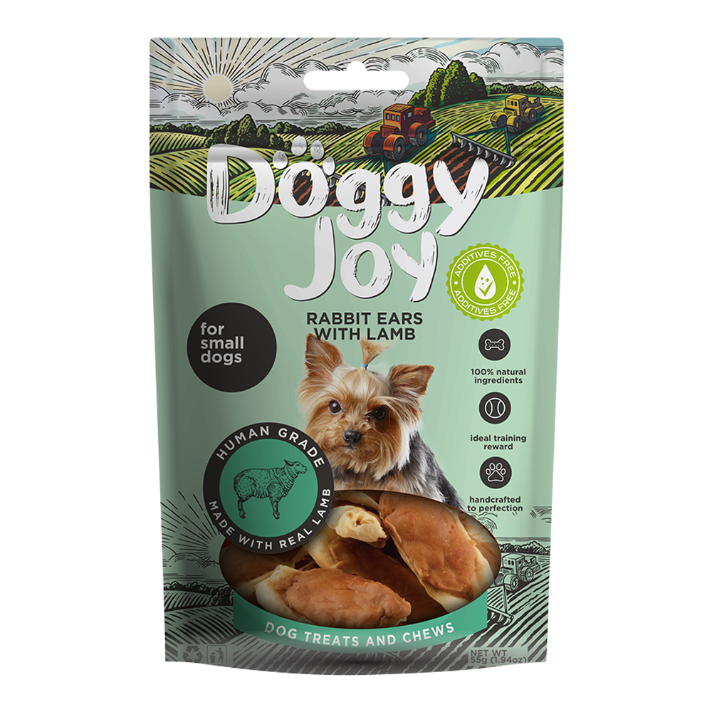 Doggy Joy Rabbit Ears with Lamb Dog Treats 55gm
