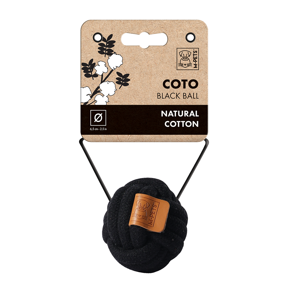M-PETS Coto Black Ball Eco Friendly Dog Toy Small