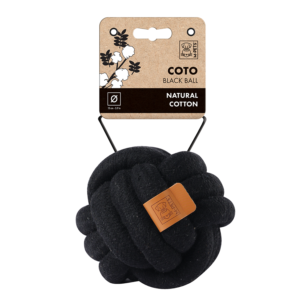 M-PETS Coto Black Ball Eco Friendly Dog Toy Large