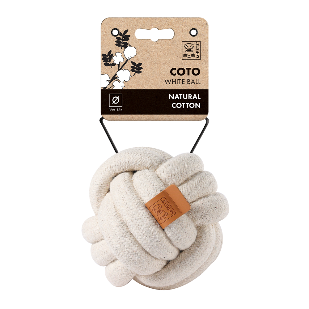 M-PETS Coto White Ball Eco Friendly Dog Toy Large