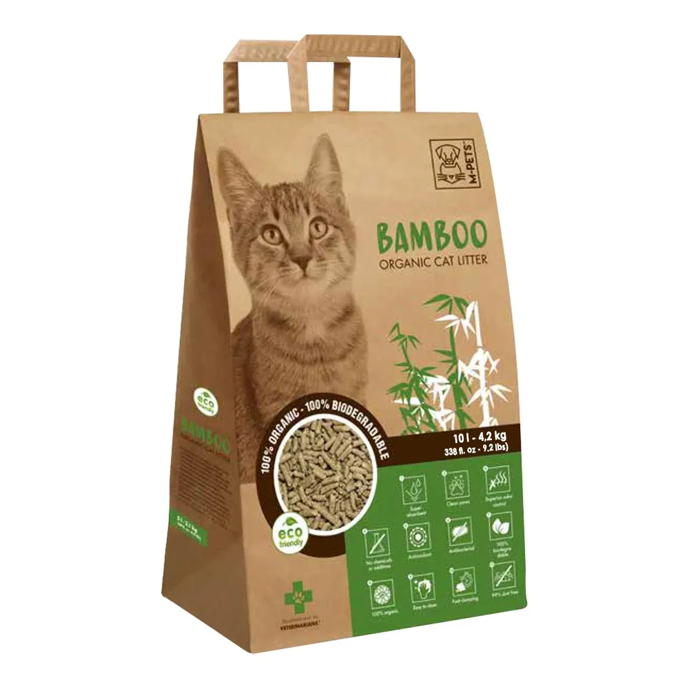 [6953182735984] M-PETS Bamboo Organic & Biodegradable Cat Litter 10L