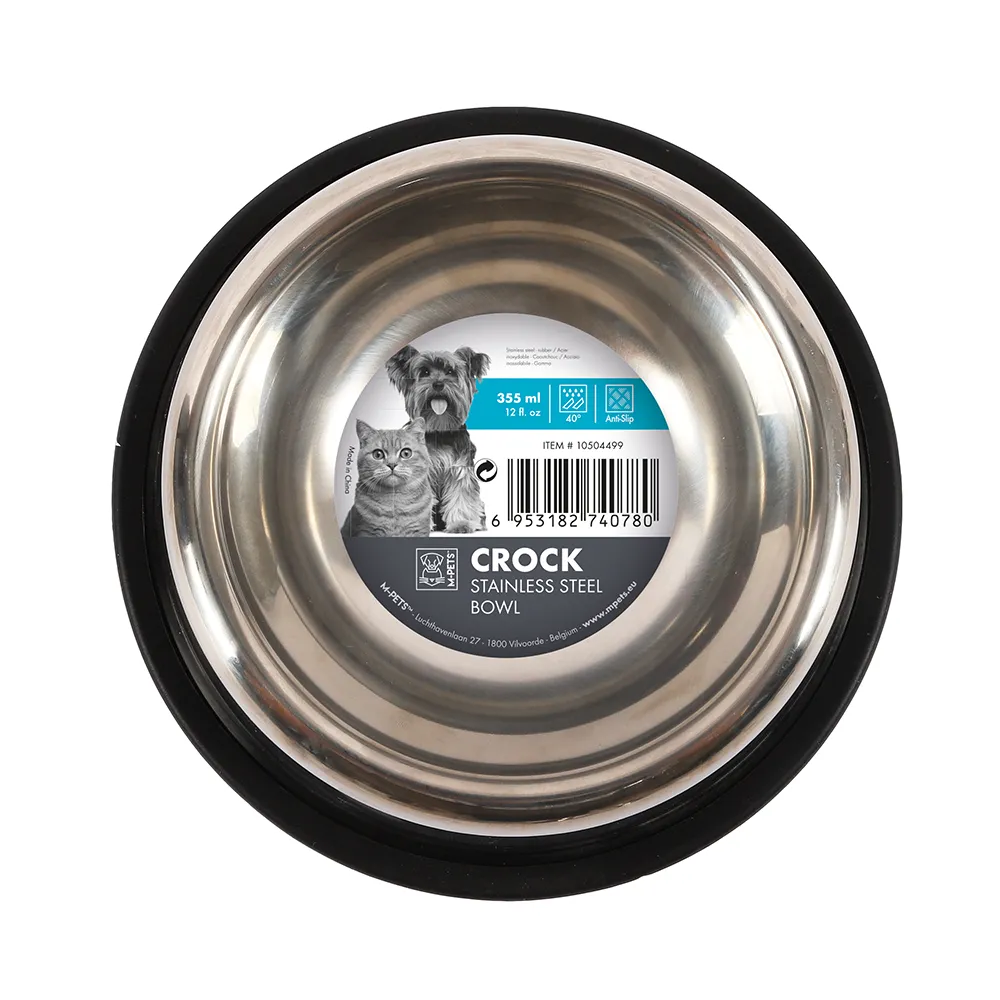 [6953182740780] M-PETS Crock Stainless Steel Bowl Small
