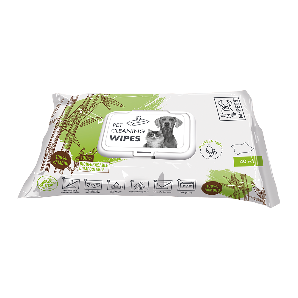 M-PETS Pet Cleaning Wipes Bamboo 40pcs
