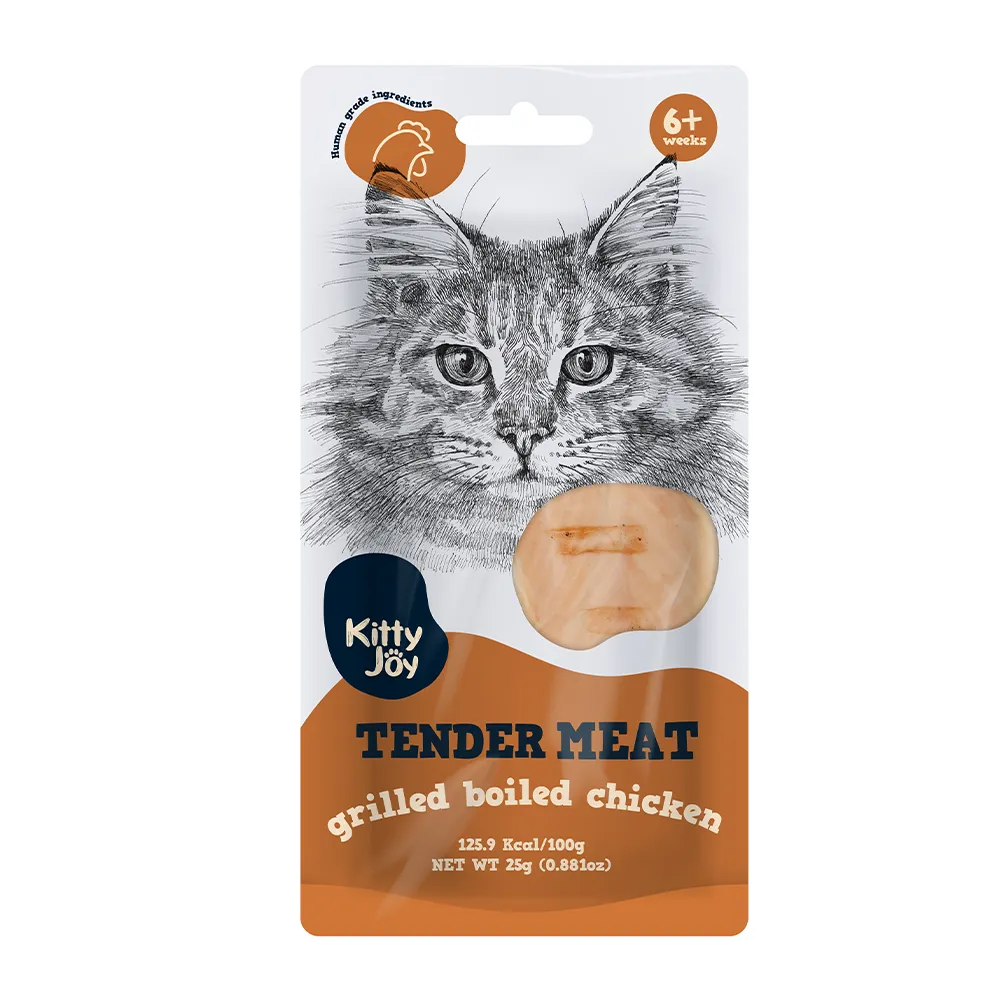[4751035551260] Kitty Joy Tender Meat Grilled Boiled Chicken Cat Treats 25gm