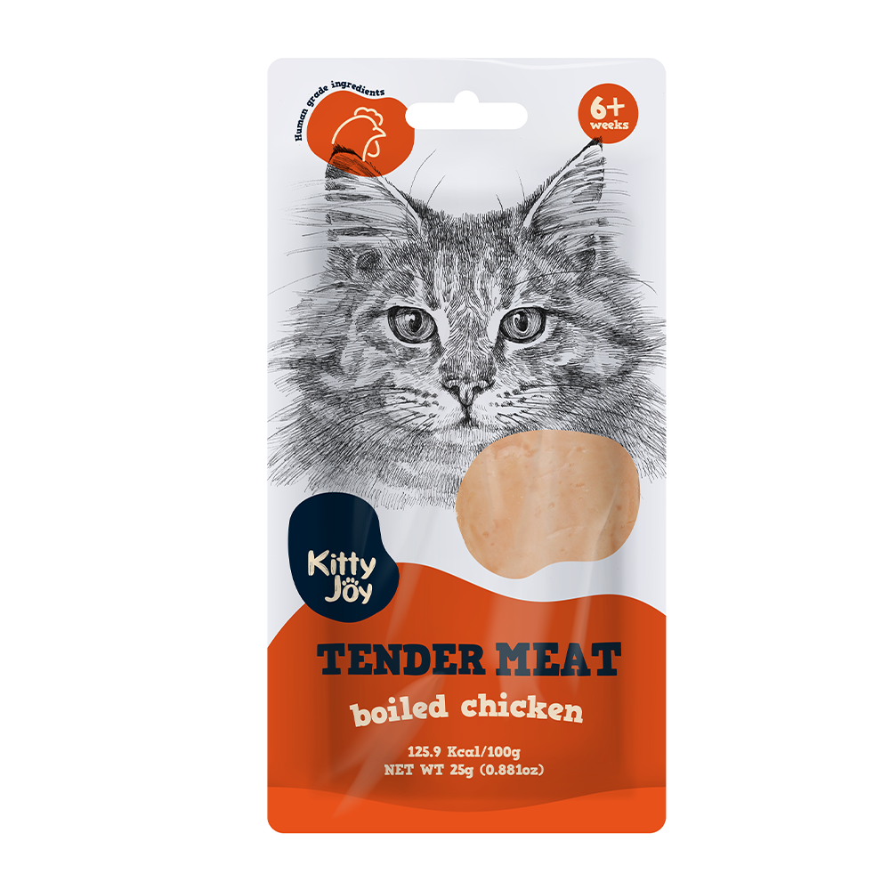 Kitty Joy Tender Meat Boiled Chicken Cat Treats 25gm