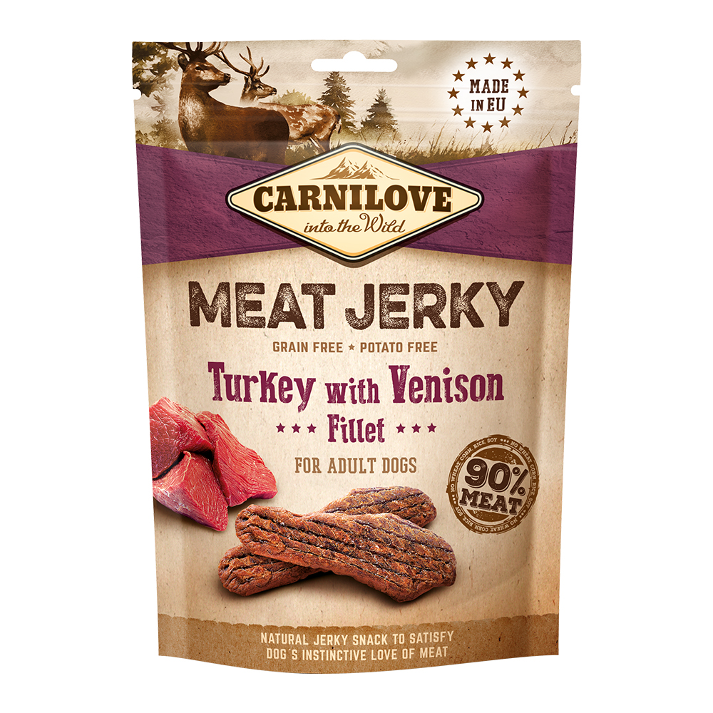 Carnilove Jerky Snack Turkey with Venison Fillet 100gm