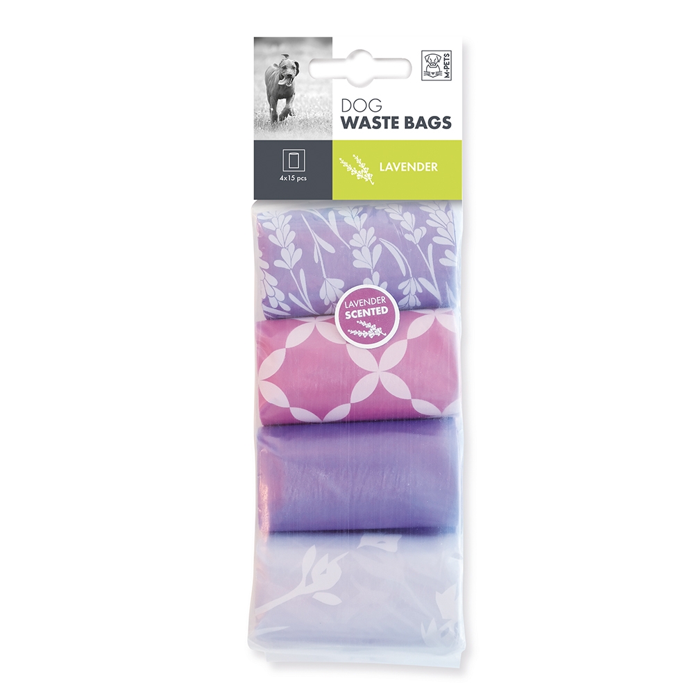 M-PETS Dog Waste Bags Lavender Scented 60 bags 4x15