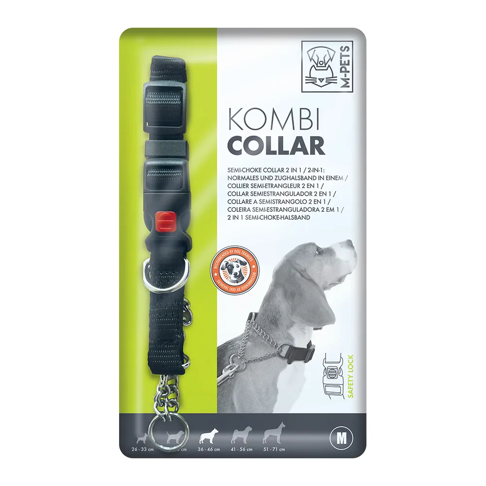 [6953182719304] M-PETS Kombi Semi Choke Collar 2in1 Medium