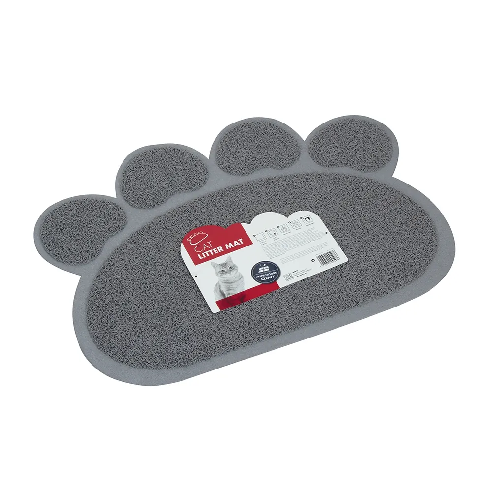 [5415341005976] M-PETS Paw Cat Litter Mat Gray