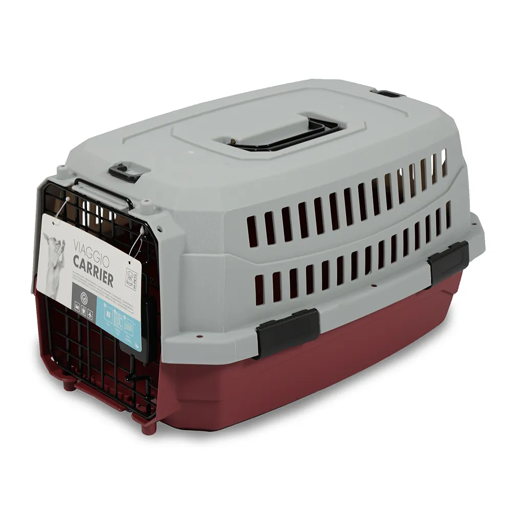 [5415341006270] M-PETS Viaggio Carrier Red / Grey XS 3x32x25.4cm