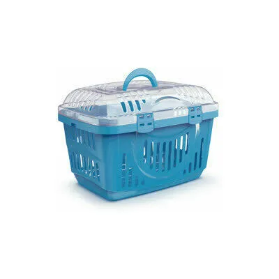 [8016040105669] Georplast Rocket Pet Carrier Transparent Lid Assorted Colors