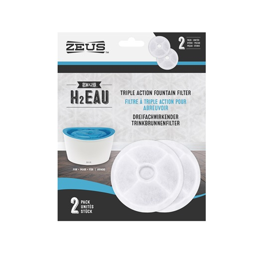 Hagen Zeus Replacement Triple Action Fountain Filter 2pack