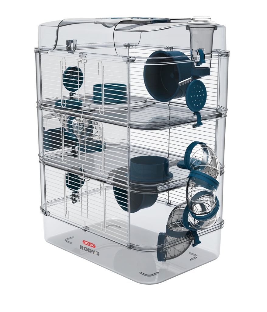 Zolux RODY 3 TRIO RODENT CAGE - BLUE
