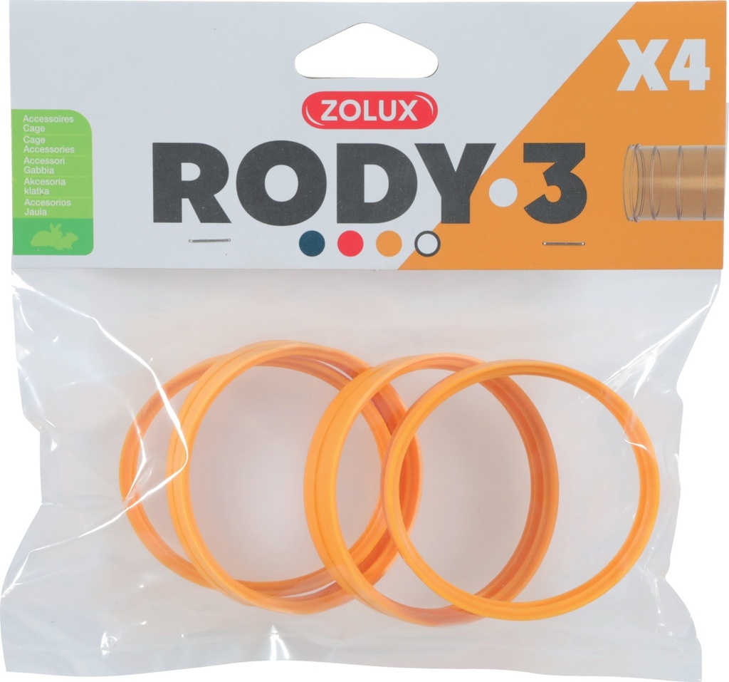 Zolux rody.3 Connector Ring Banana X4 - Yellow